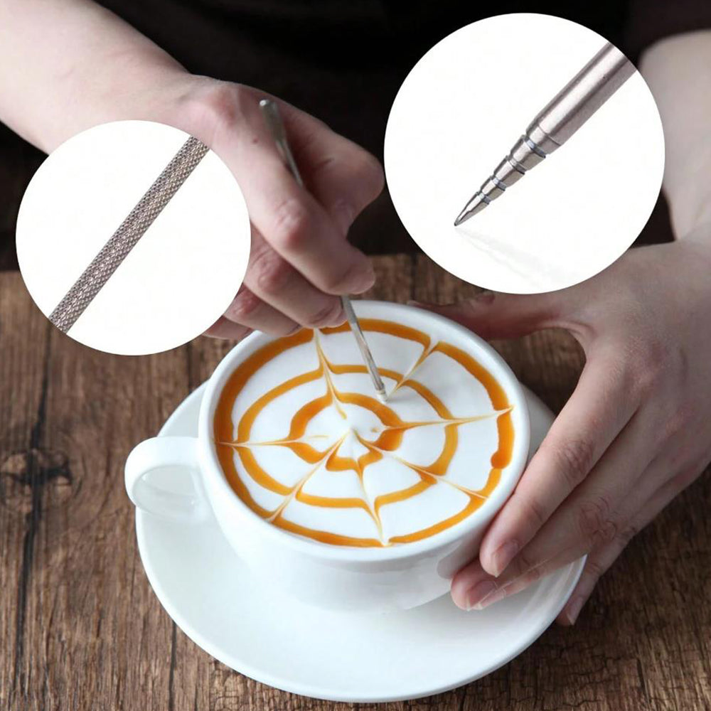 350ml Stainless Steel Frothing Pitcher Milk Frothing Jug Set Espresso Coffee Set