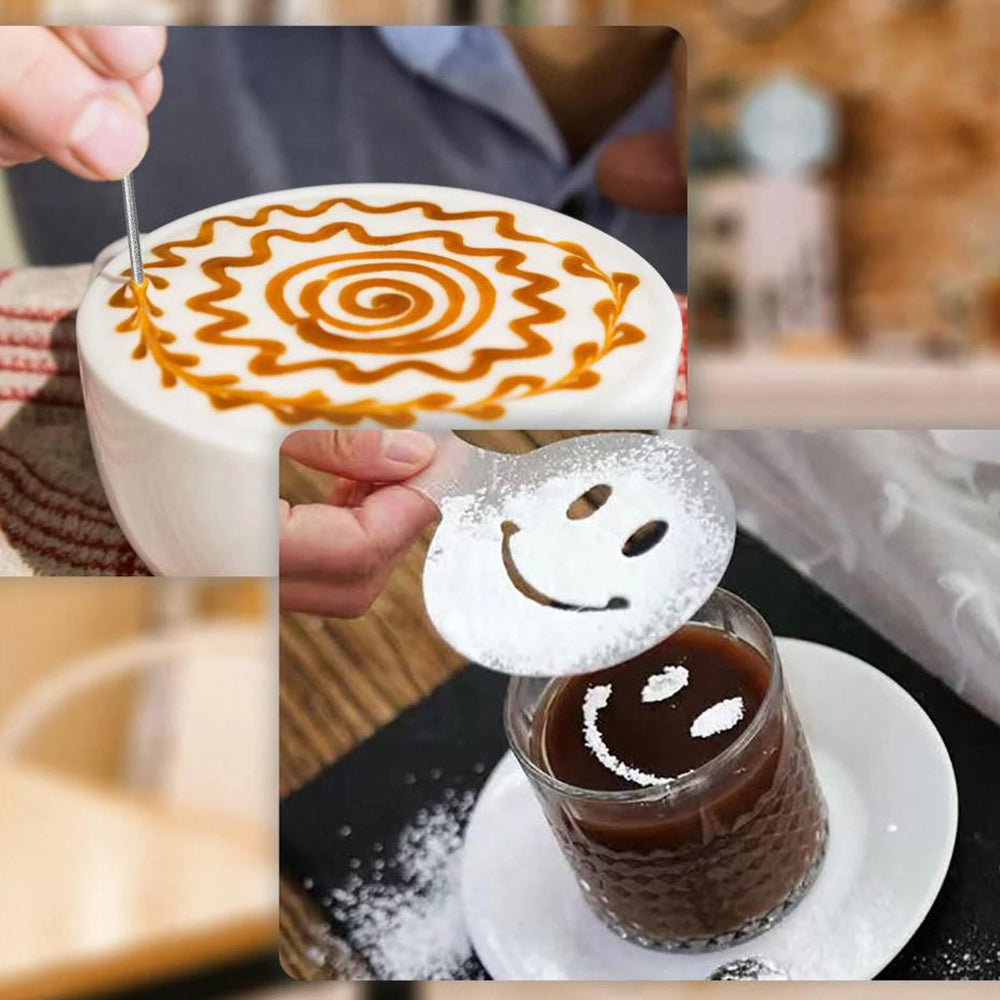 350ml Stainless Steel Frothing Pitcher Milk Frothing Jug Set Espresso Coffee Set