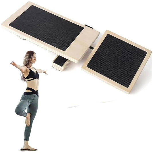 Wooden Ankle Balance Board Non-Slip Foot Strengthener Trainer Wobble Board