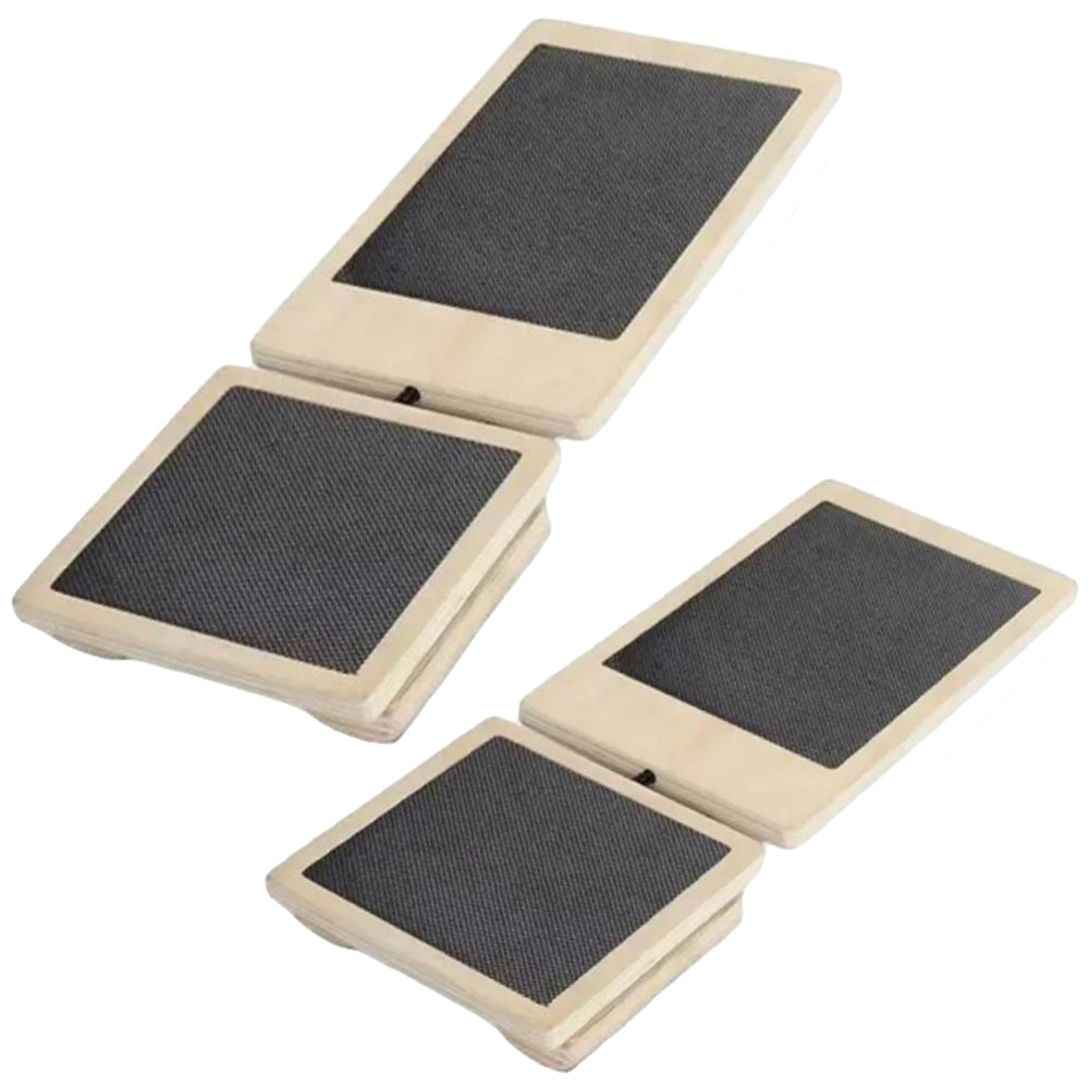 2Pcs Wooden Ankle Balance Board Non-Slip Foot Strengthener Trainer Wobble Board