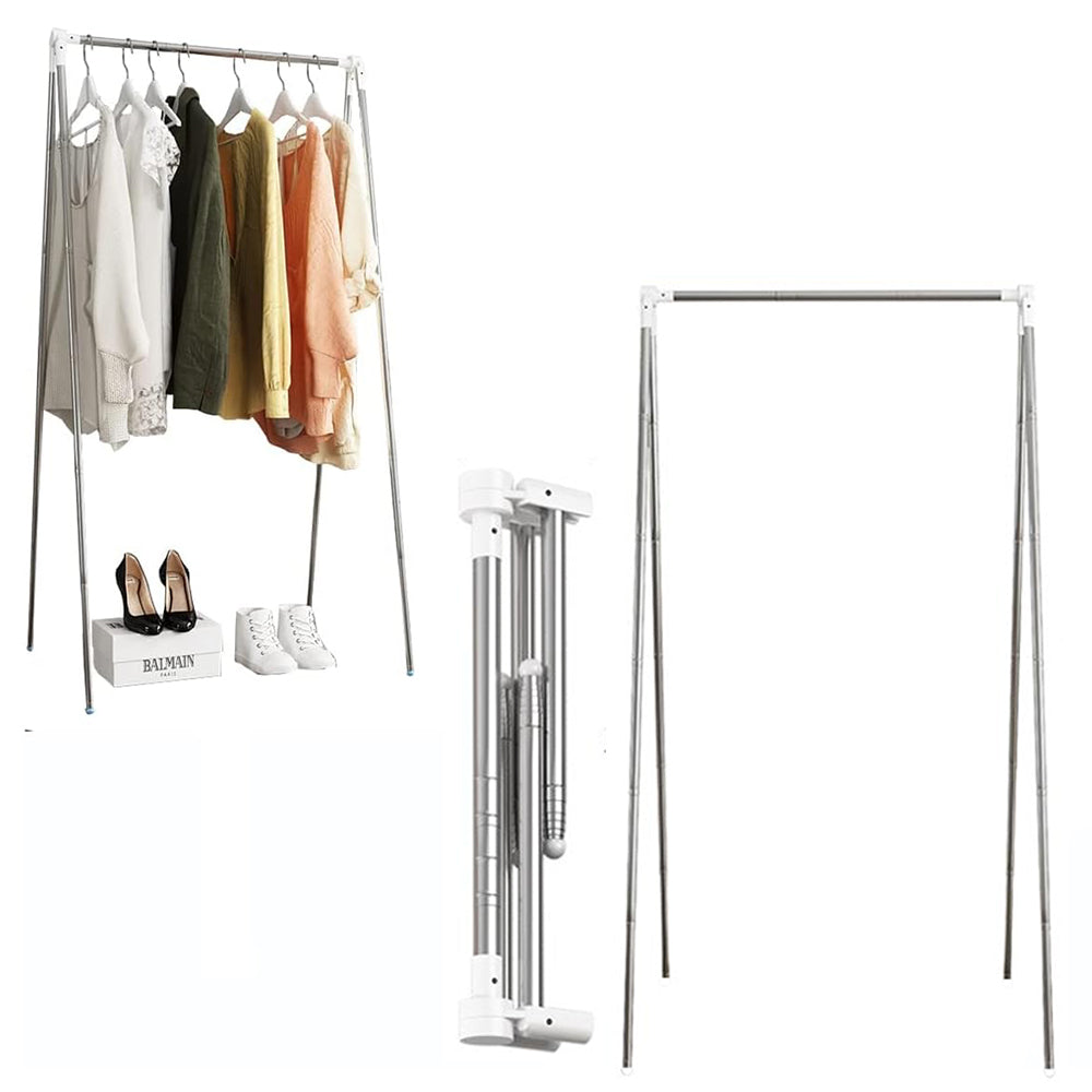 Portable Garment Rack Stainless Steel Foldable Coat Rack Collapsible Rack S