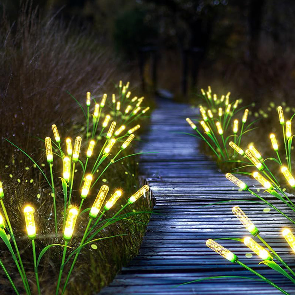 2Pcs Solar Outdoor Garden Lights LED Solar Reed Swaying Lights For Patio Yard