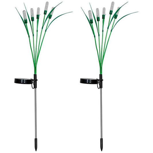 2Pcs Solar Outdoor Garden Lights LED Solar Reed Swaying Lights For Patio Yard