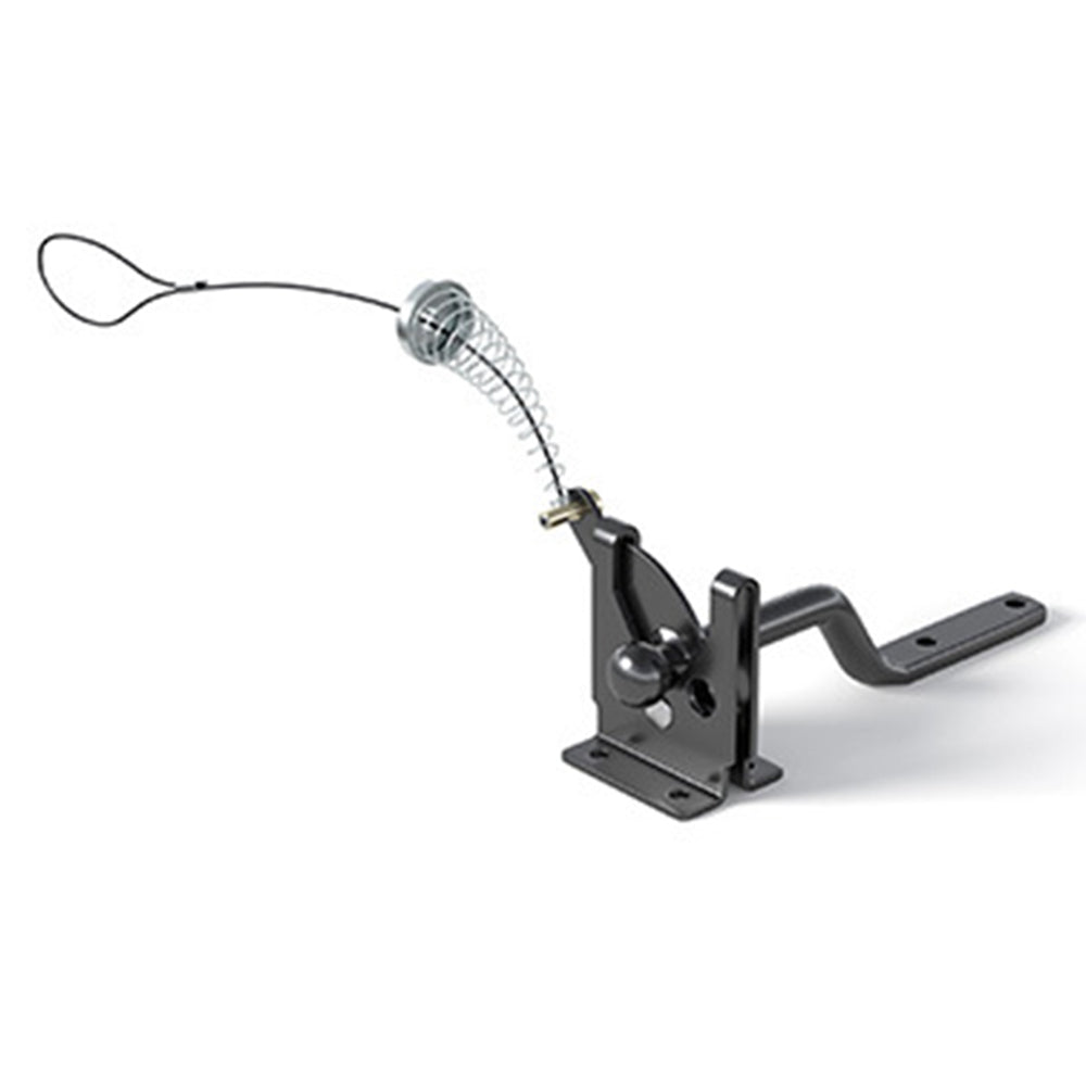 Self-Locking Fence Gate Latch Post Mount with Stainless Steel Spring Cable Pull