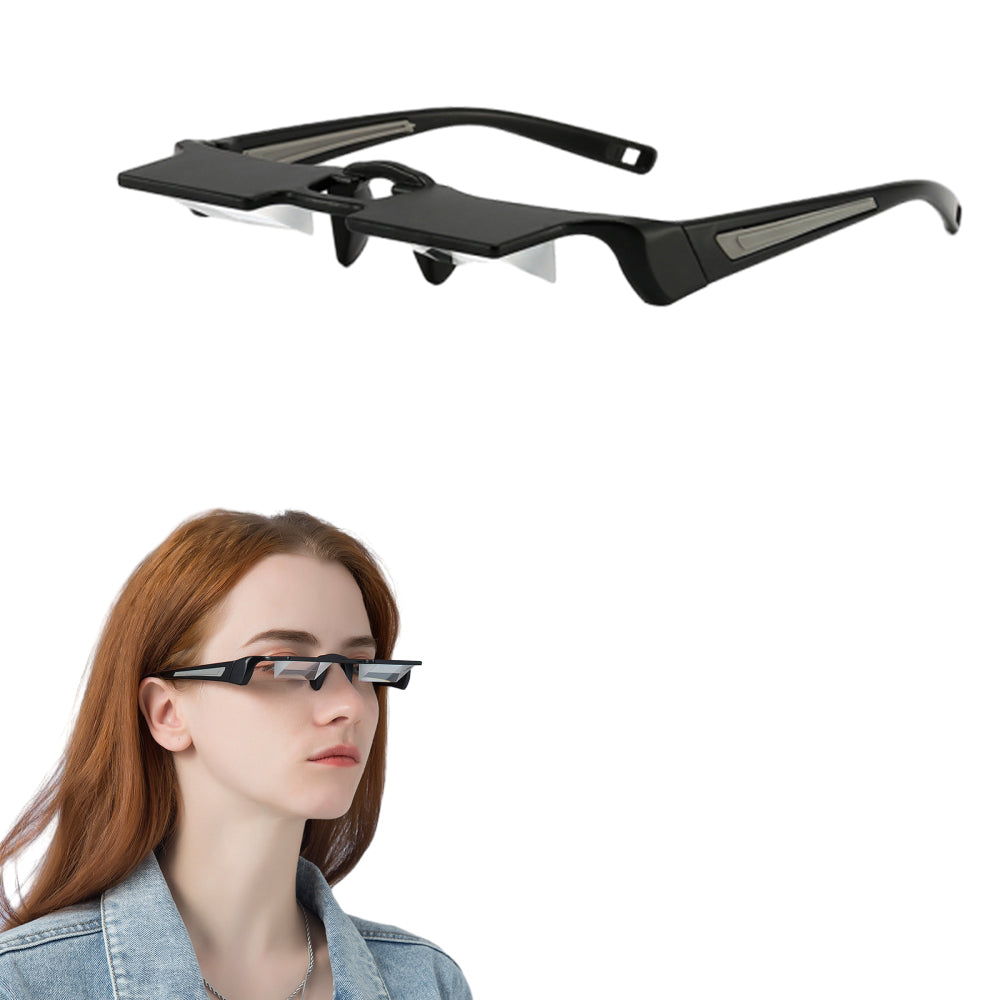 Lazy Reading Glasses Horizontal Prism Spectacles Eyewear for Reading Lying Bed