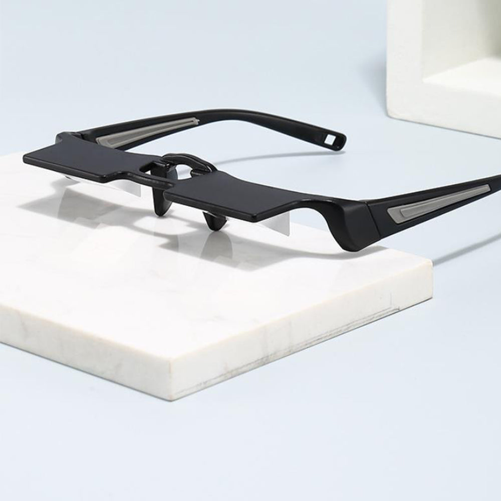 2Pcs Lazy Reading Glasses Horizontal Prism Spectacles Eyewear for Lying Bed