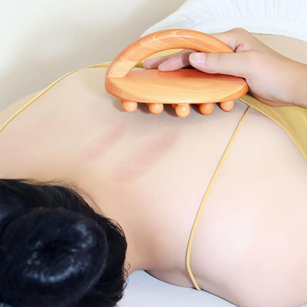 2Pcs Wood Therapy Massage Tools Wooden Massage Body Brush Cellulite Remover