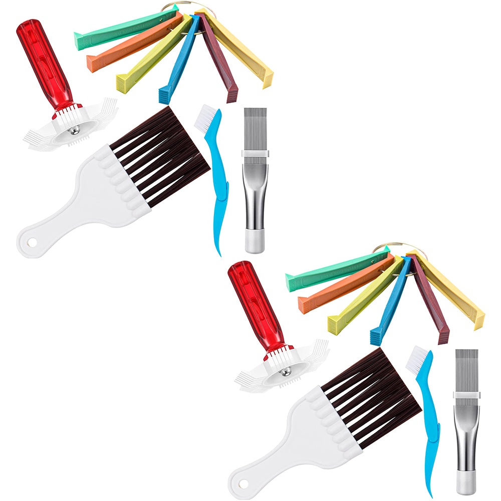 10Pcs Air Conditioner Fin Cleaner Fin Comb Condenser Straightener Clean Brush