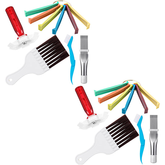 10Pcs Air Conditioner Fin Cleaner Fin Comb Condenser Straightener Clean Brush