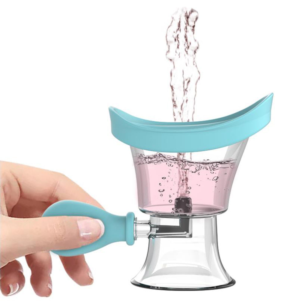 2Pcs Manual Air Pressure Eye Cleaning Cup Clear Silicone Eye Wash Cup Cleaner