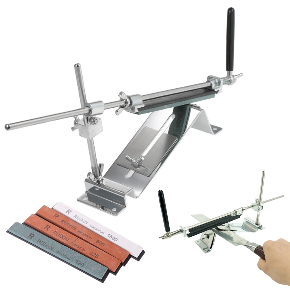 Fixed-angle Knife Sharpener Kit Kitchen Sharpening Tool with 4Pcs Grindstones