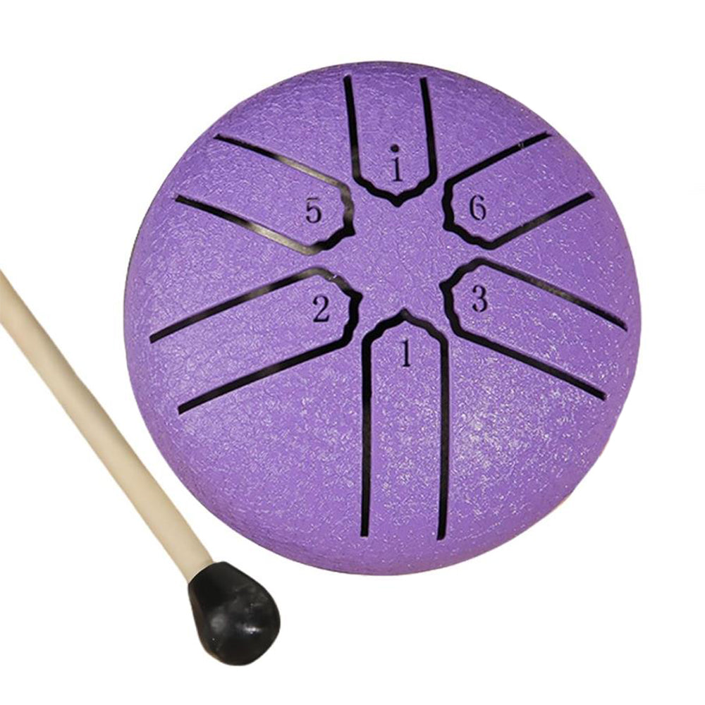 3 Inches 6 Notes Rain Drum Steel Tongue Drum Rain Chime Chakra Drum Purple