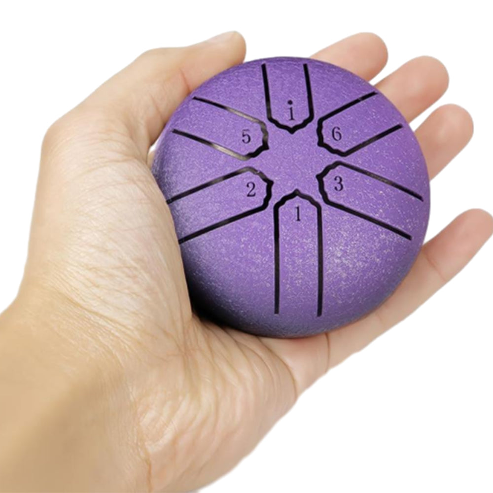 3 Inches 6 Notes Rain Drum Steel Tongue Drum Rain Chime Chakra Drum Purple