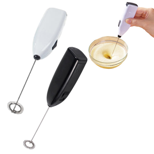 2Pcs Electric Mini Foamer Handheld Milk Frother Egg Beater Stirrer Whisk Mixer