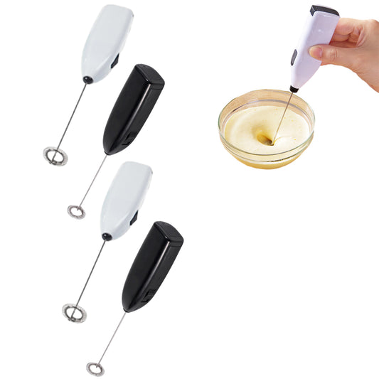 4Pcs Electric Mini Foamer Handheld Milk Frother Egg Beater Stirrer Whisk Mixer