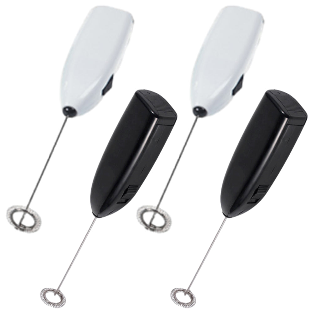 4Pcs Electric Mini Foamer Handheld Milk Frother Egg Beater Stirrer Whisk Mixer