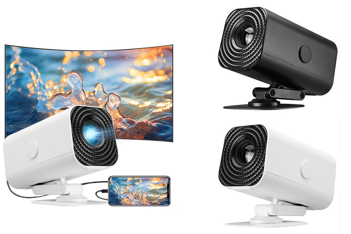 Portable 1080P Smart Projector Compatible with Smartphone PC Laptop
