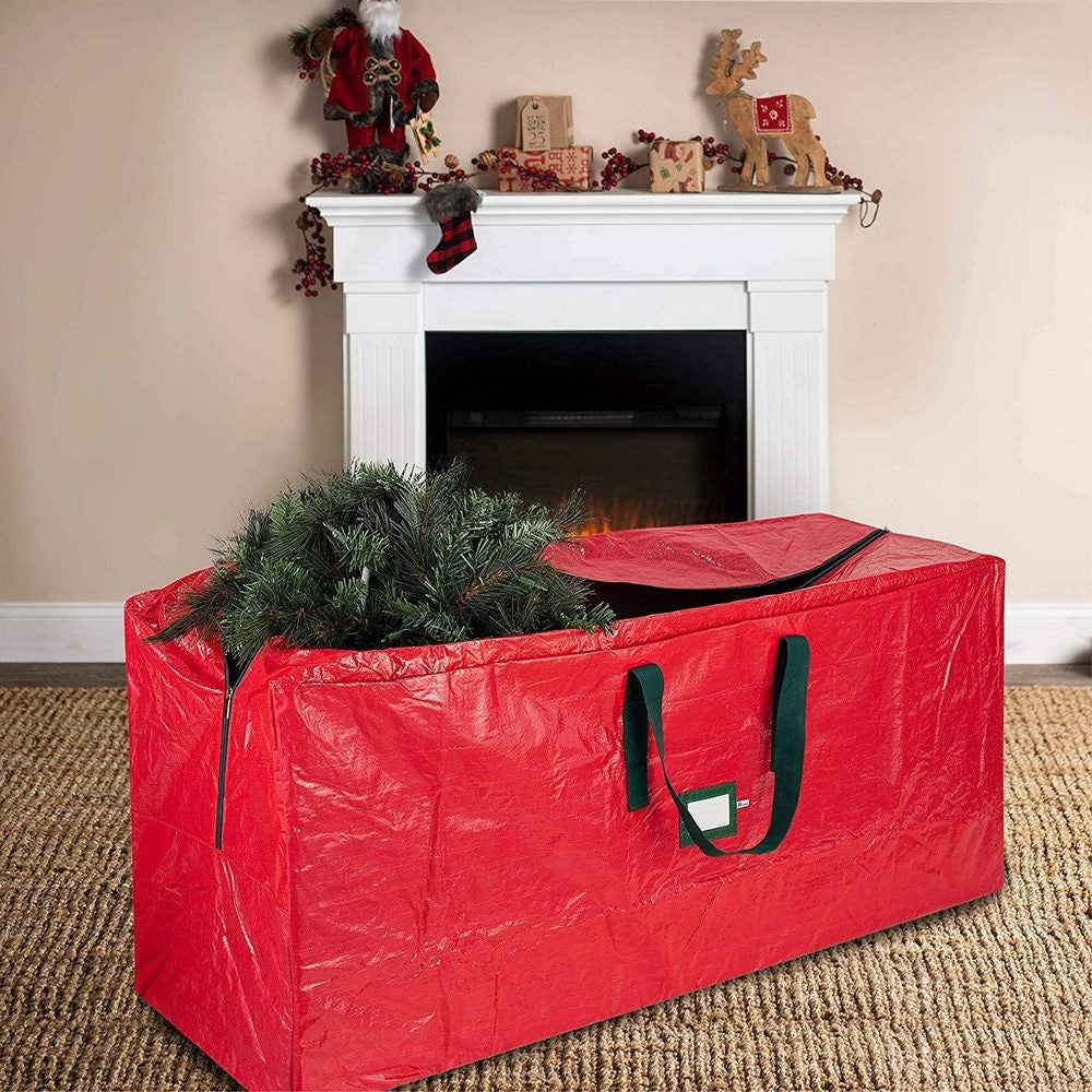 165x38x76cm Waterproof Christmas Tree Storage Bag - Red