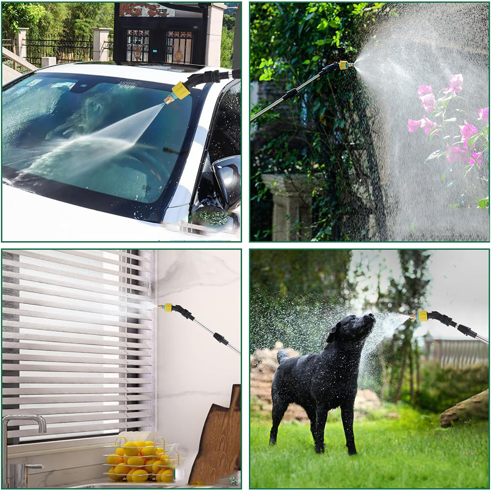 Electric Plant Sprayer with 3 Nozzles and 5M Hose Watering Fogger for Garden