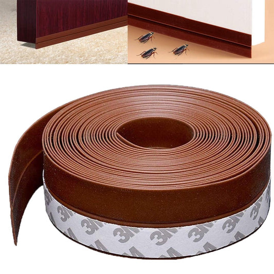 45mm Silicone Weather Stripping Door Window Seal Strip Door Draft Stopper -Brown