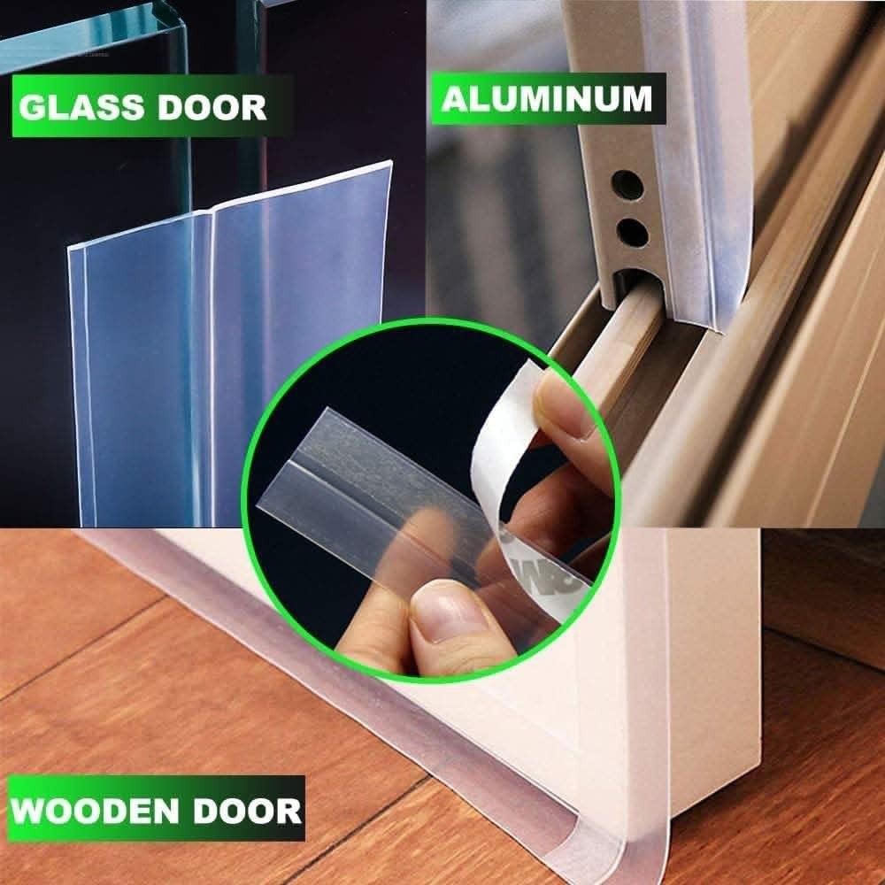 45mm Silicone Weather Stripping Door Window Seal Strip Door Draft Stopper -Clear