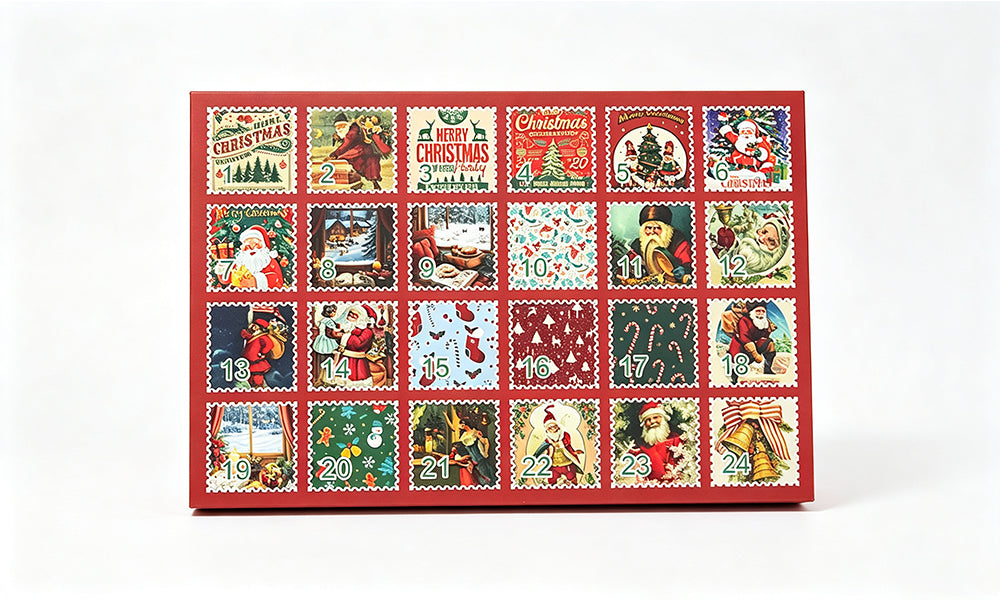 12 Pairs Christmas Socks Advent Calendar with 24 Day Countdown Gift Box