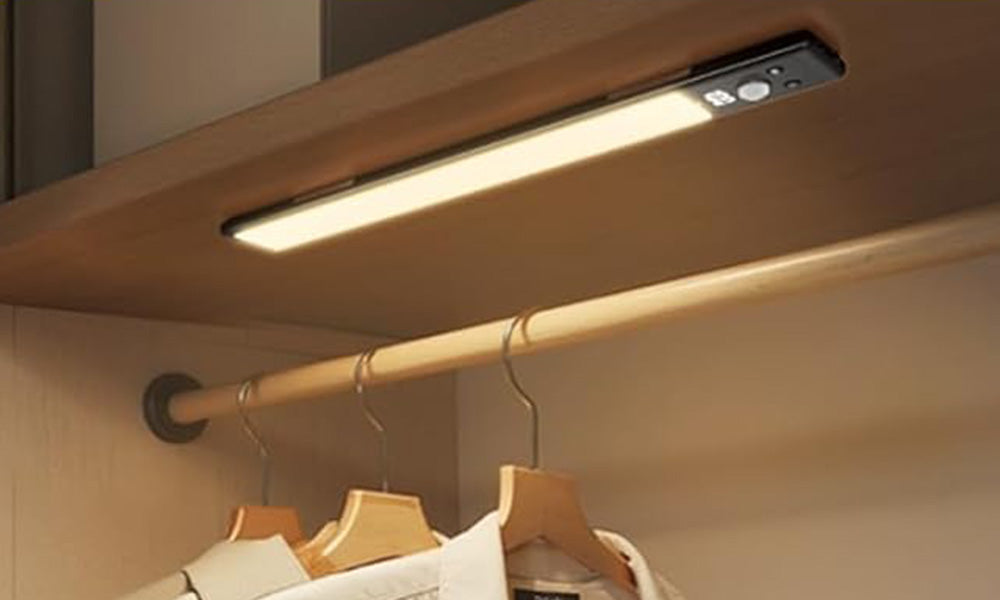 Rechargeable LED Motion Sensor Under Cabinet Light with Digital Display