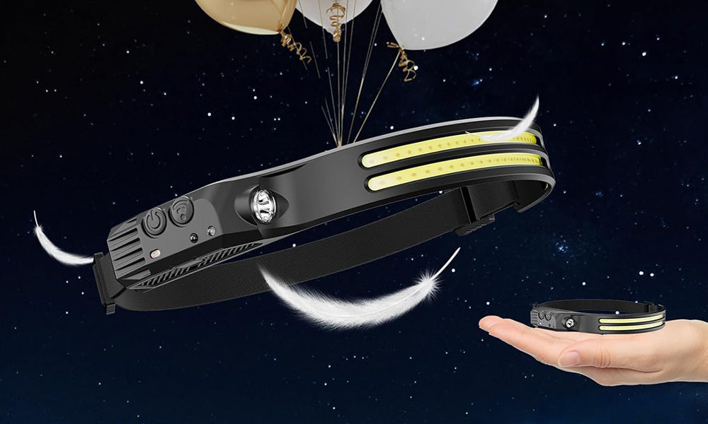 Rechargeable Head Torch Motion Sensor USB Headlamp for Outdoor Activities