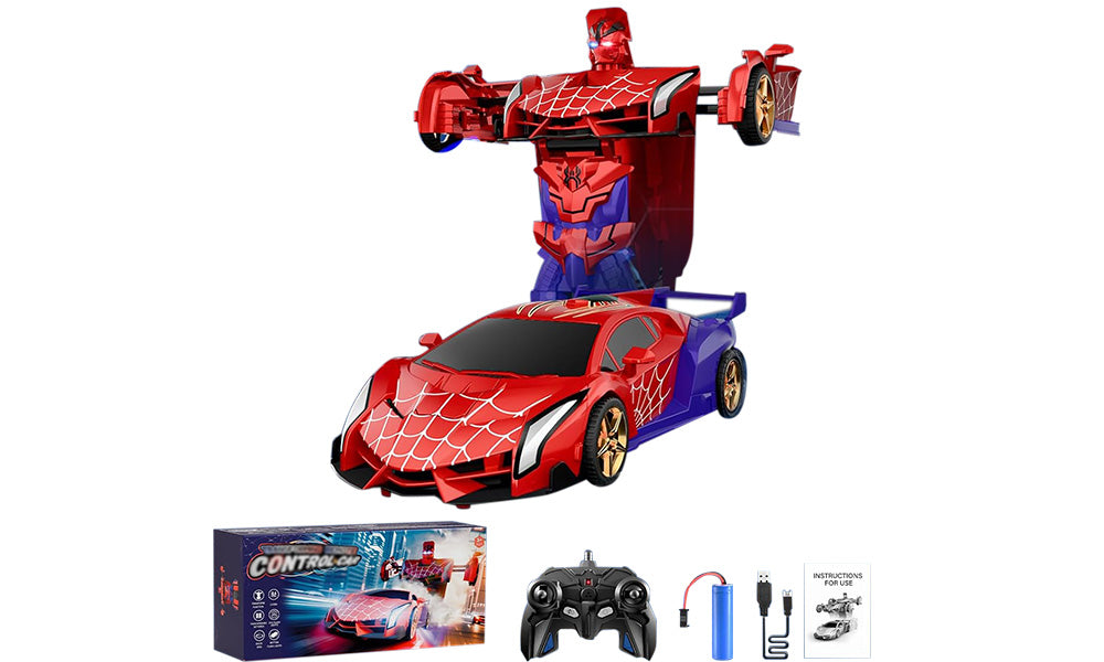 Remote Control Spider Transform Car for Kids with One-Button Transformation