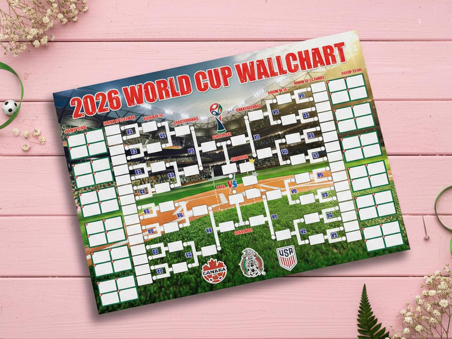 2026 World Cup Backdrop Banner Soccer Party Decoration Fabric Background for Football Theme Event