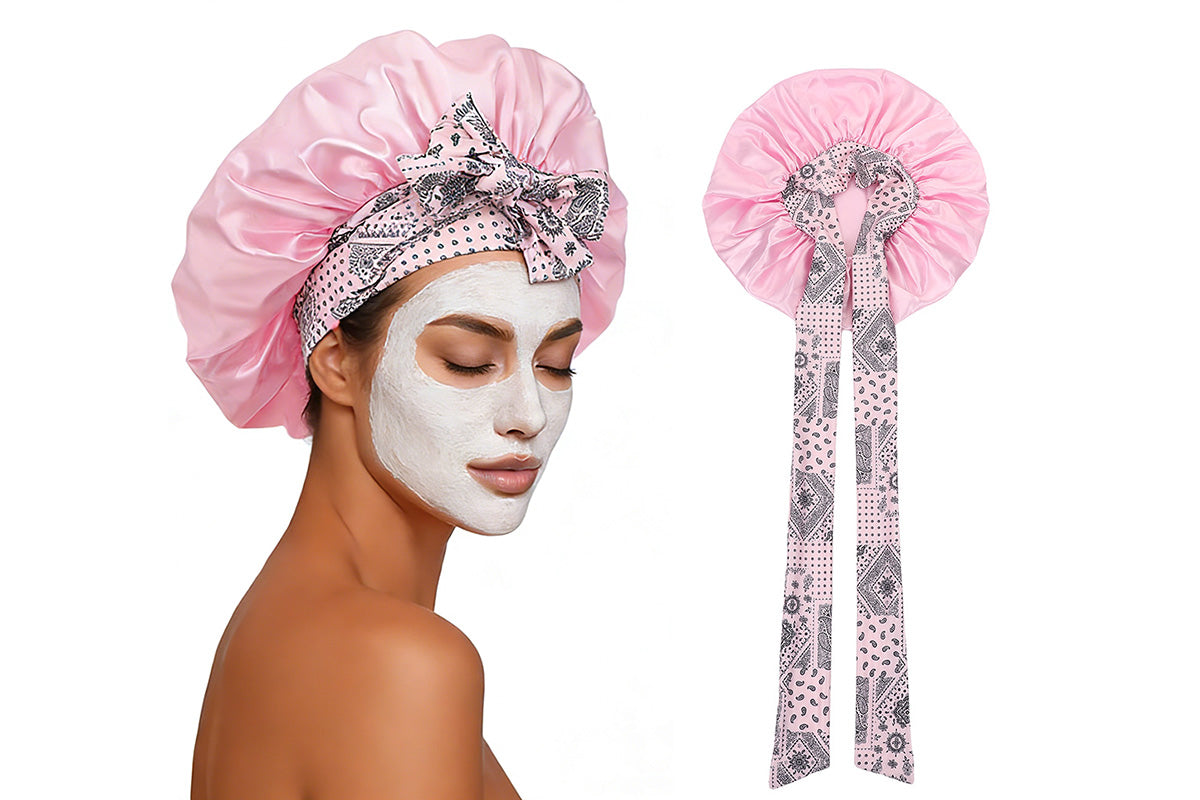 Satin Bonnet for Sleeping Double Layer Sleep Hair Bonnets Caps for Curly Braid Hair