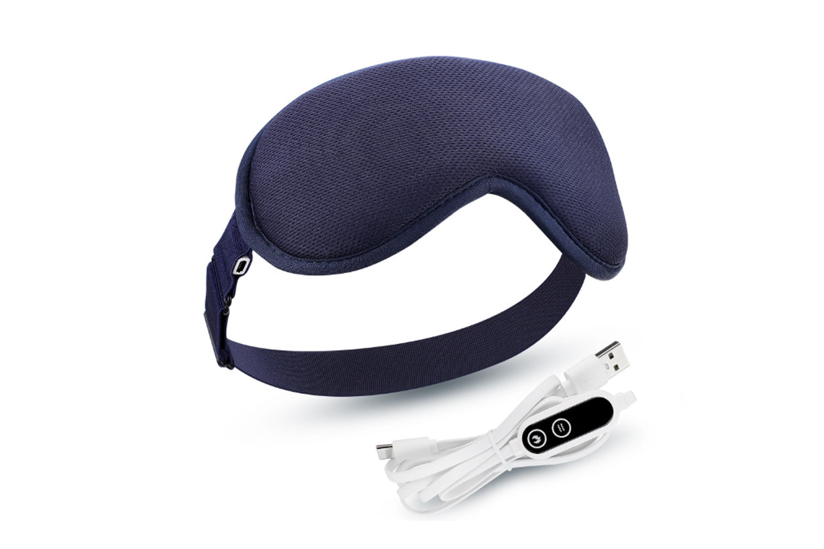 USB Heated Eye Mask with 3-Temp Settings & 6 Massage Modes Relief for Dry Eyes & Fatigue
