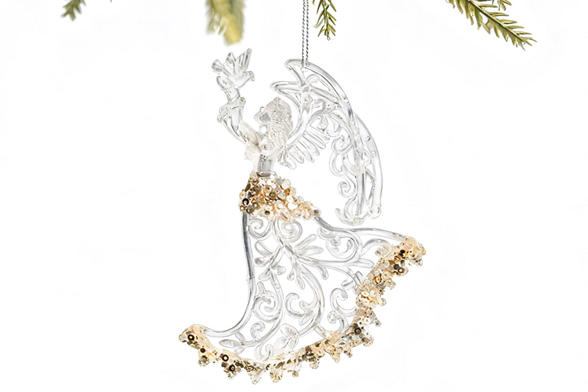 8PCS Christmas Acrylic Snowflake Hanging Ornament XMAS Tree Decoration Pendant