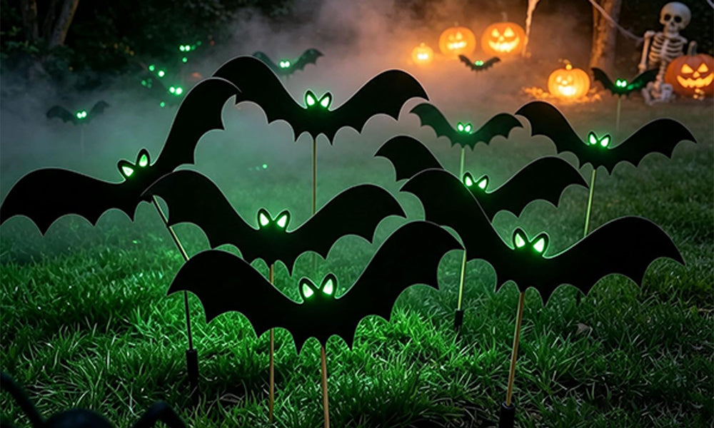 6/12 PCS Halloween Bat Garden Stakes
