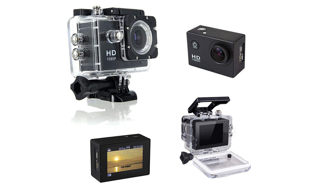Mini 1080P Action Camera with Screen and Mount Accessories