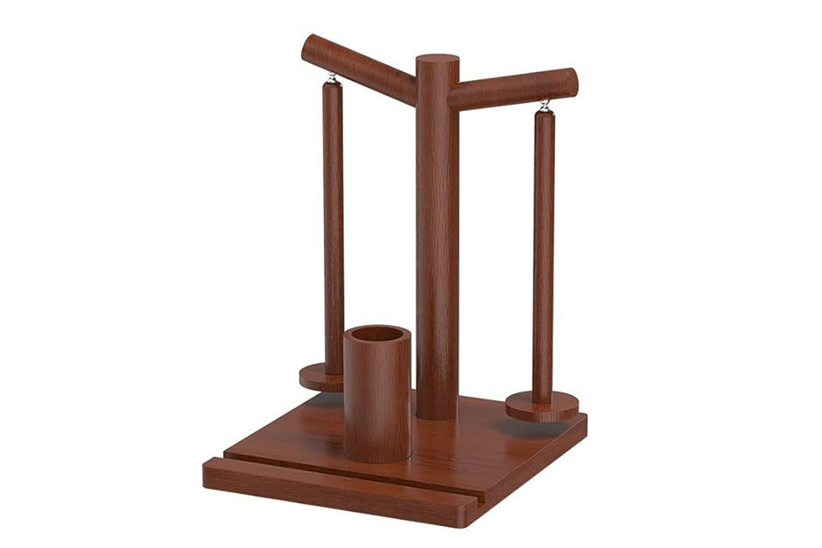 Wooden Yarn Holder for Crocheting and Knitting with Phone stand