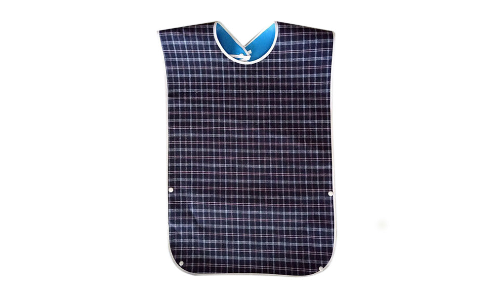3 PCS Easy Clean Adult Dining Bibs with Neck Snap and Food Catching Pocket