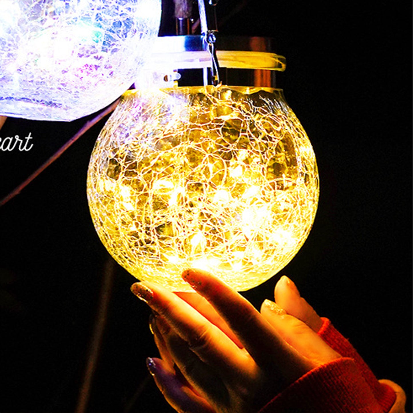 30LED Solar Light Hanging Outdoor Decoration Glass Bottle Lantern