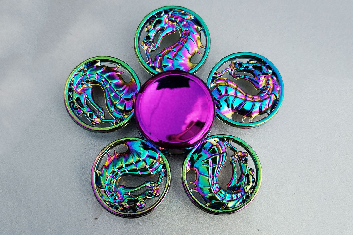 Rainbow Alloy Fidget Spinner Tri-Wing Hand Spinner