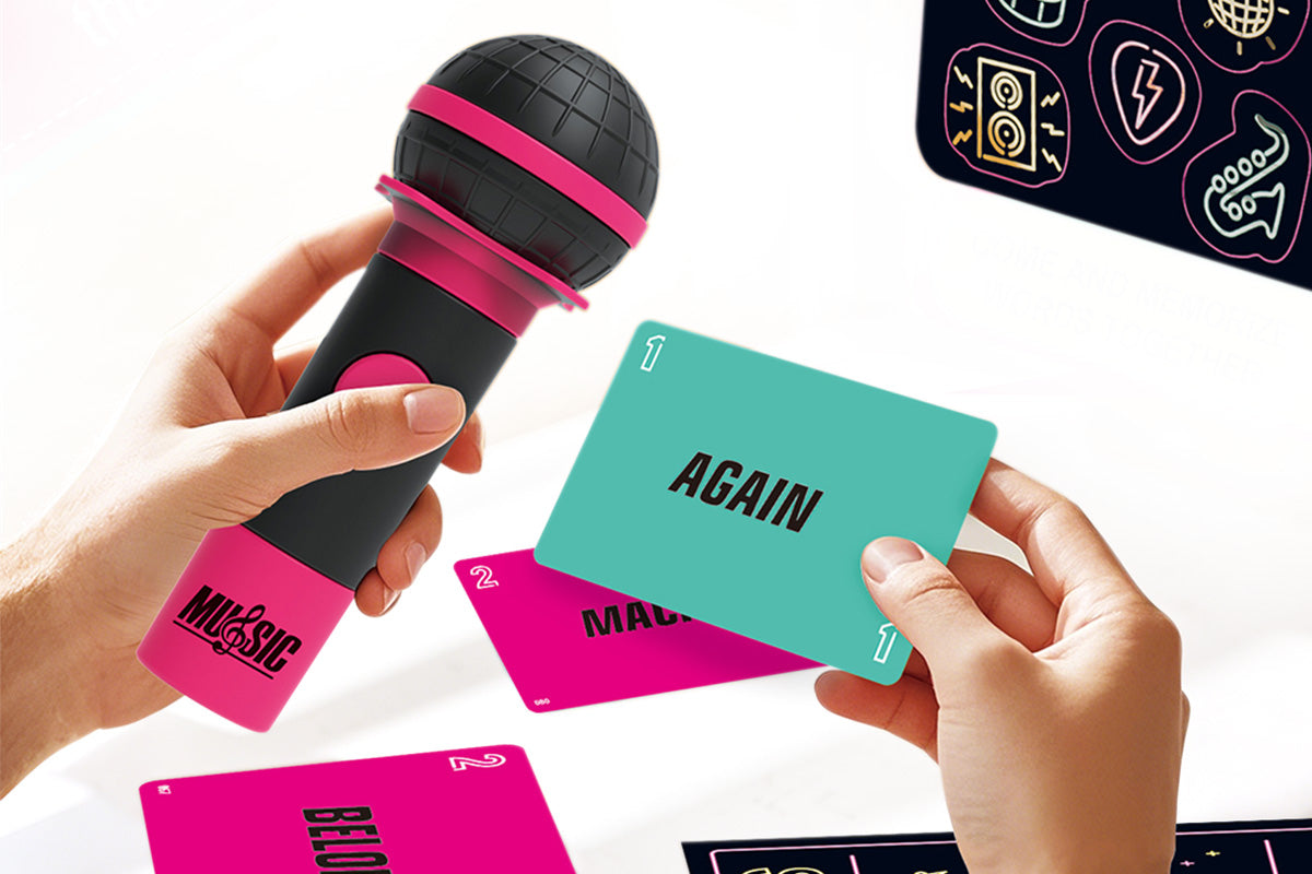 Microphone Karaoke Party Game Card Set for Adults Family Board Game