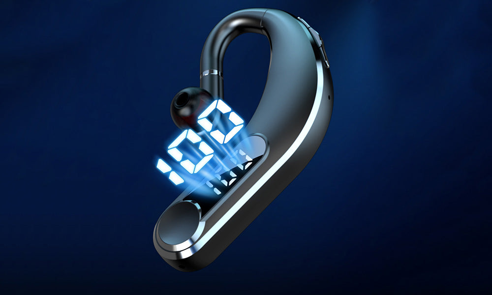 1/2PCS Bluetooth Ear Hook Headset with LED Display Long Battery Life for Calls