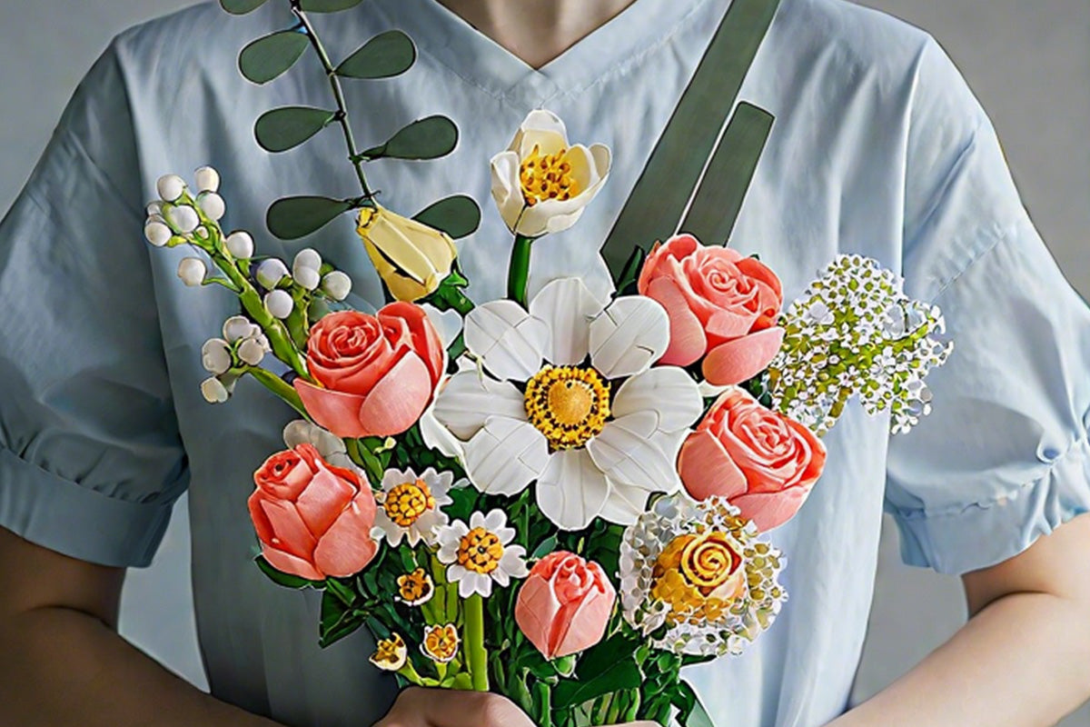 Wildflower Bouquet Building Blocks Creative DIY Flower Model Toy Set for Home Decoration