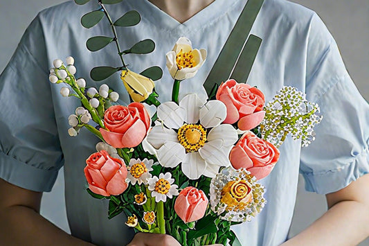 Wildflower Bouquet Building Blocks Creative DIY Flower Model Toy Set for Home Decoration