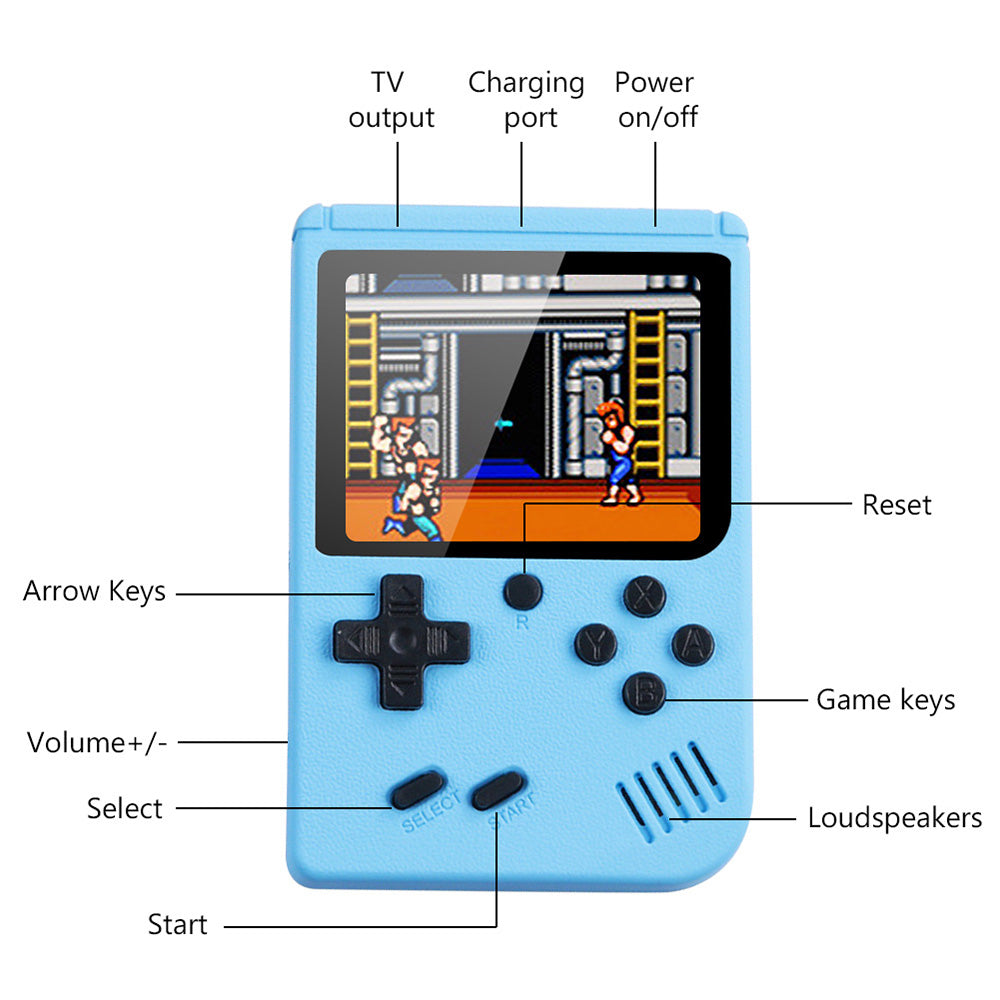 Built-in 500 Classic Games Gameboy 2-Player Mode Handheld Retro Video Game Console Kids Gifts