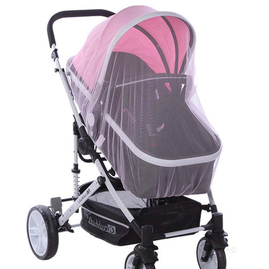 2Pcs Stroller Mosquito Net Full Cover Bug Net Protective Net - Pink