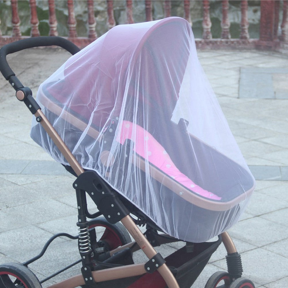 2Pcs Stroller Mosquito Net Full Cover Bug Net Protective Net - White