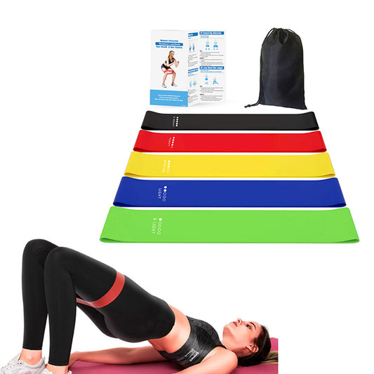 5Pcs Resistance Loop Exercise Bands Fitness Yoga Tension Band Elastic Band
