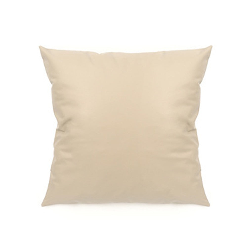 1Pc 45x45cm PU Leather Pillow Case Sofa Cushion Cover - Beige