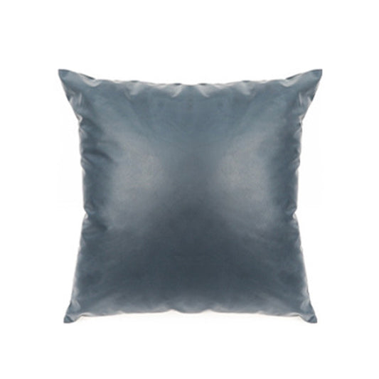 1Pc 45x45cm PU Leather Pillow Case Sofa Cushion Cover - Blue