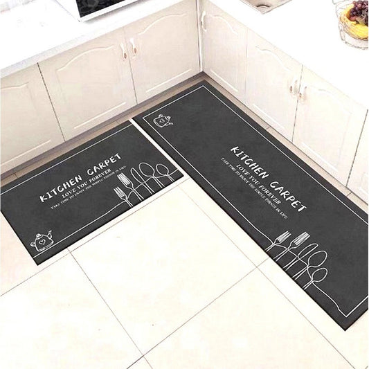 2Pcs Kitchen Mat Kitchen Rug Rectangular Floor Mat Set Area Rug - ST1
